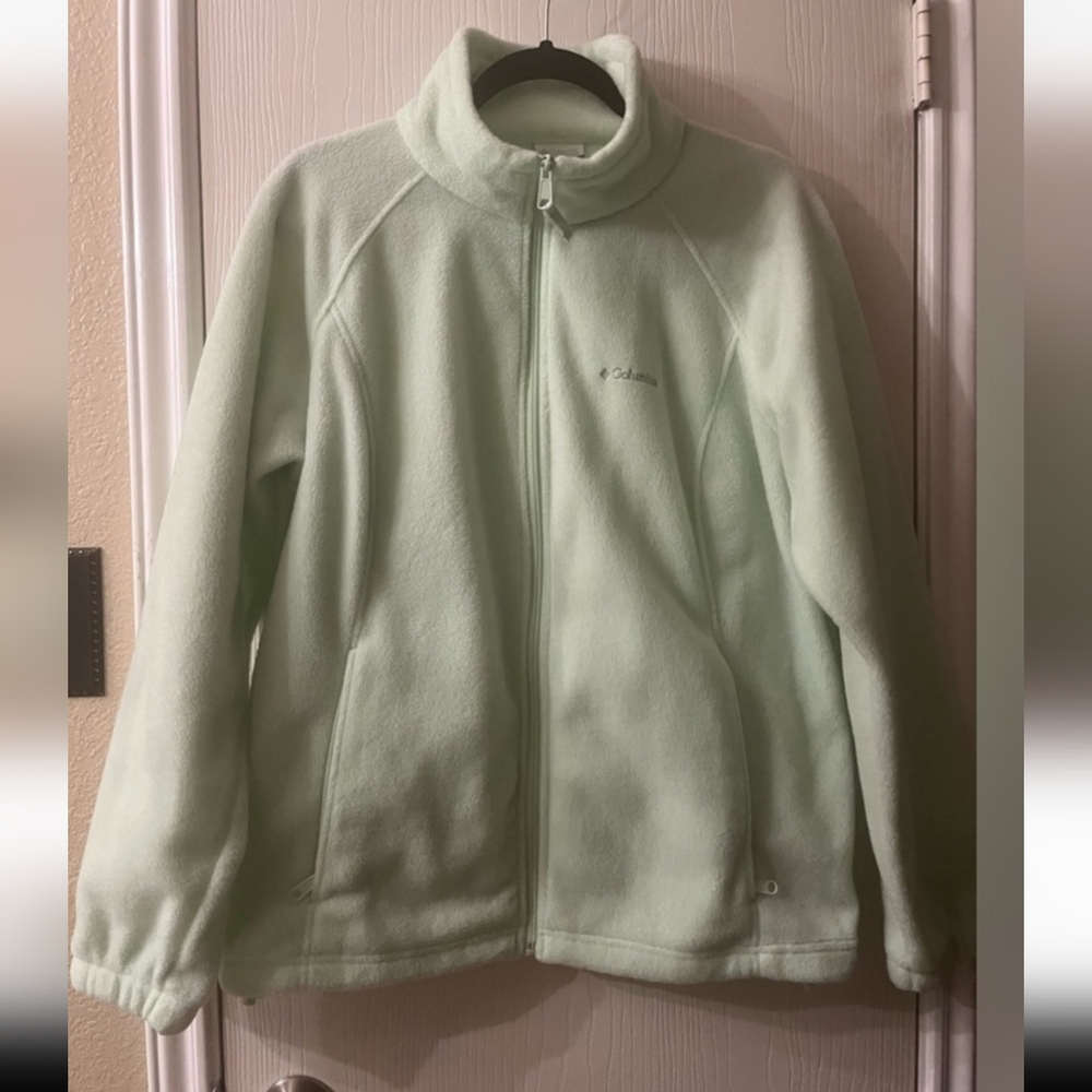 🛍️Columbia 1X Mint Green Fleece Sweater/Jacket